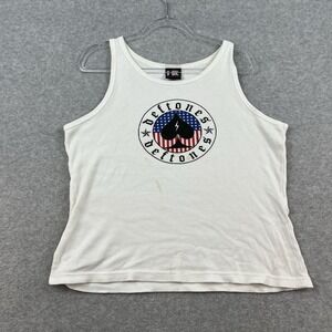 Deftones Tank Top Shirt L XL USA Flag Spade RARE OHMs Vintage Adult Giant 21x23‎